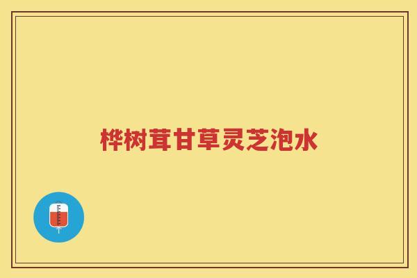 桦树茸甘草灵芝泡水