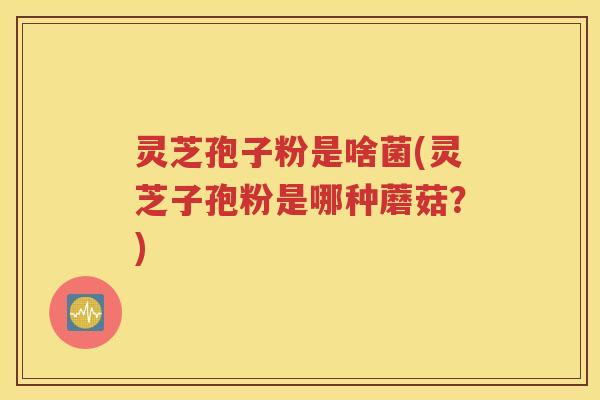 灵芝孢子粉是啥菌(灵芝子孢粉是哪种蘑菇？)