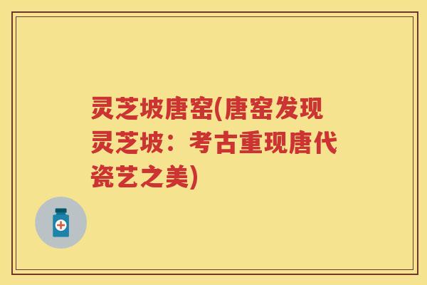 灵芝坡唐窑(唐窑发现灵芝坡：考古重现唐代瓷艺之美)