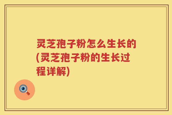 灵芝孢子粉怎么生长的(灵芝孢子粉的生长过程详解)