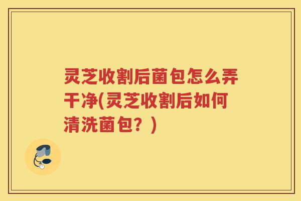 灵芝收割后菌包怎么弄干净(灵芝收割后如何清洗菌包？)