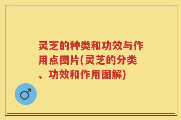灵芝的种类和功效与作用点图片(灵芝的分类、功效和作用图解)