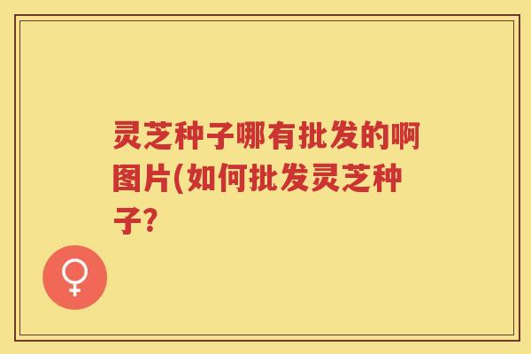 灵芝种子哪有批发的啊图片(如何批发灵芝种子？