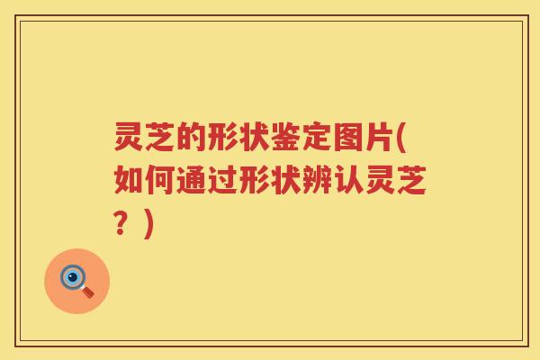 灵芝的形状鉴定图片(如何通过形状辨认灵芝？)