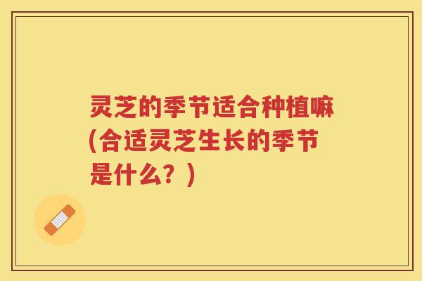 灵芝的季节适合种植嘛(合适灵芝生长的季节是什么？)