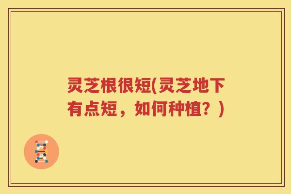 灵芝根很短(灵芝地下有点短，如何种植？)