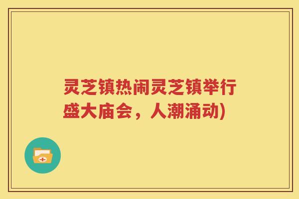 灵芝镇热闹灵芝镇举行盛大庙会，人潮涌动)