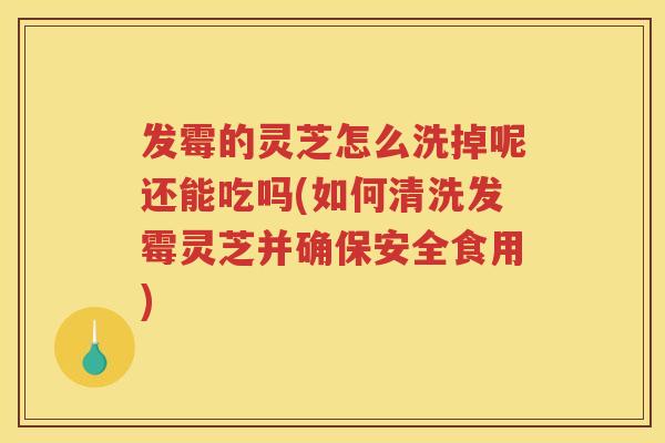 发霉的灵芝怎么洗掉呢还能吃吗(如何清洗发霉灵芝并确保安全食用)