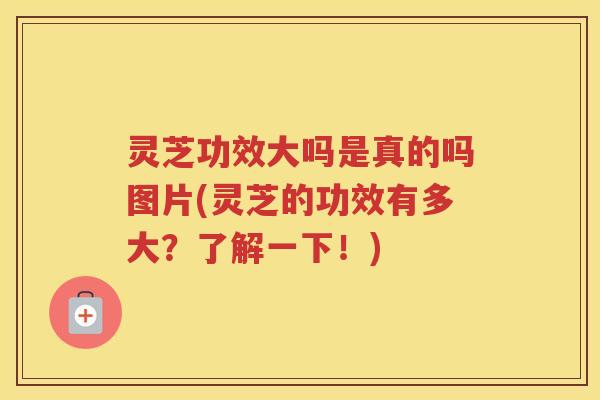 灵芝功效大吗是真的吗图片(灵芝的功效有多大?了解一下!) 灵芝功效大吗是真的吗图片(灵芝的功效有多大?了解一下!)