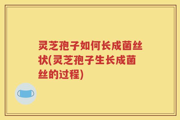 灵芝孢子如何长成菌丝状(灵芝孢子生长成菌丝的过程)