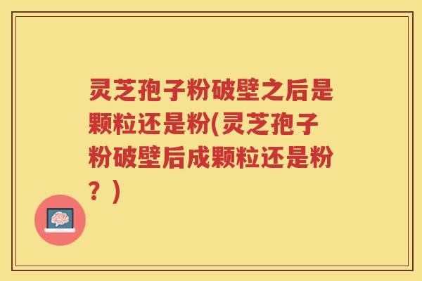 灵芝孢子粉破壁之后是颗粒还是粉(灵芝孢子粉破壁后成颗粒还是粉？)