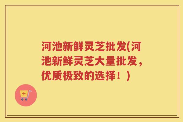 河池新鲜灵芝批发(河池新鲜灵芝大量批发,优质极致的选择!) 河池新鲜灵芝批发(河池新鲜灵芝大量批发,优质极致的选择!)