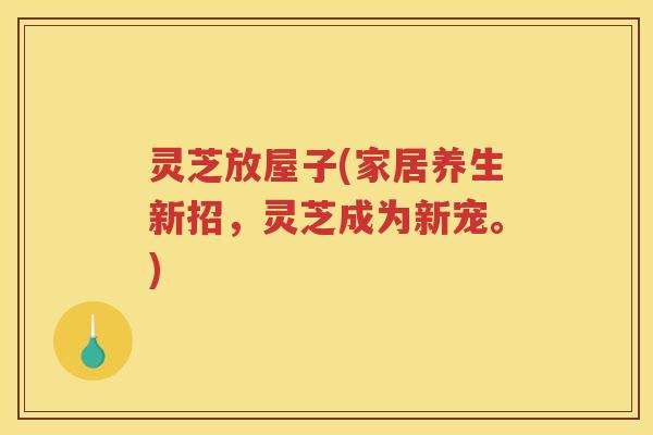 灵芝放屋子(家居养生新招，灵芝成为新宠。)