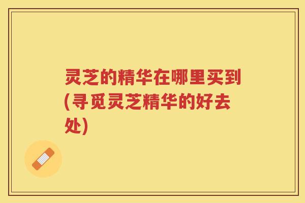 灵芝的精华在哪里买到(寻觅灵芝精华的好去处)