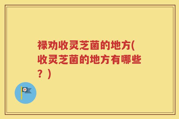 禄劝收灵芝菌的地方(收灵芝菌的地方有哪些？)
