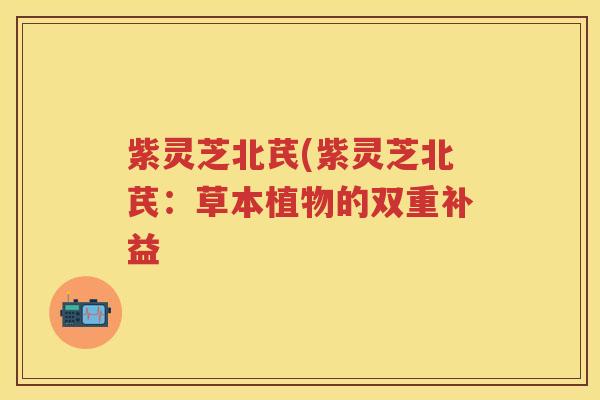 紫灵芝北芪(紫灵芝北芪:草本植物的双重补益 紫灵芝北芪(紫灵芝北芪:草本植物的双重补益