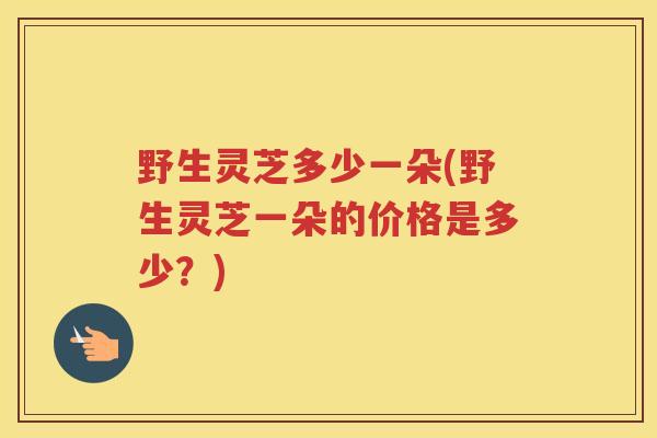 野生灵芝多少一朵(野生灵芝一朵的价格是多少？)