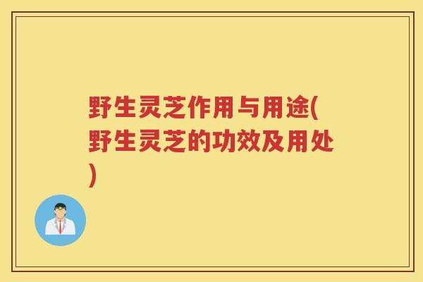 野生灵芝作用与用途(野生灵芝的功效及用处)