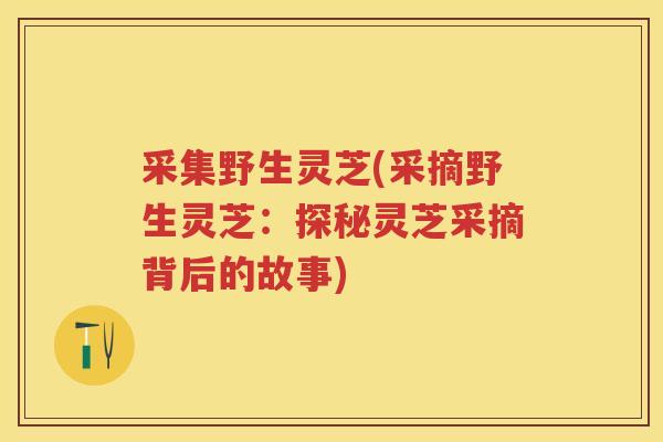 采集野生灵芝(采摘野生灵芝：探秘灵芝采摘背后的故事)