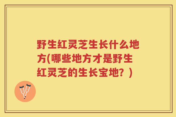 野生红灵芝生长什么地方(哪些地方才是野生红灵芝的生长宝地？)