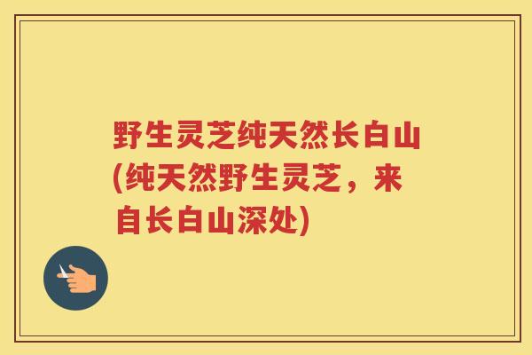 野生灵芝纯天然长白山(纯天然野生灵芝，来自长白山深处)