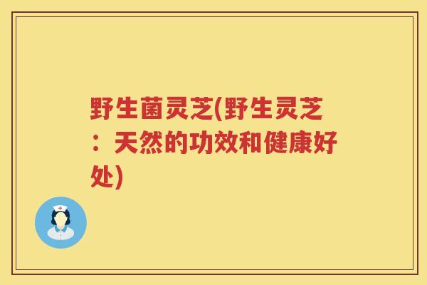 野生菌灵芝(野生灵芝:天然的功效和健康好处) 野生菌灵芝(野生灵芝:天然的功效和健康好处)