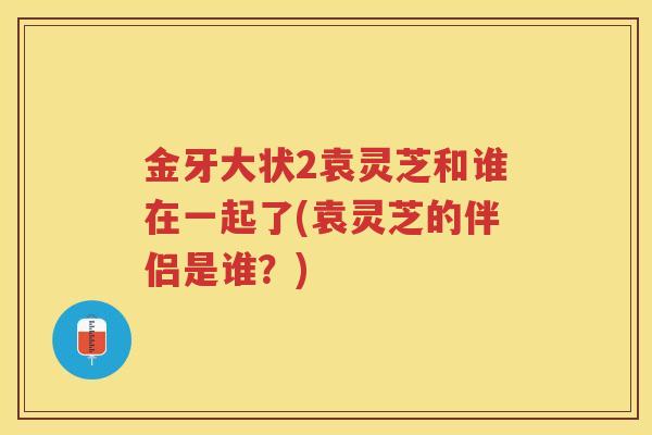 金牙大状2袁灵芝和谁在一起了(袁灵芝的伴侣是谁？)