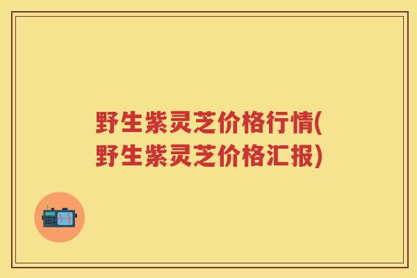 野生紫灵芝价格行情(野生紫灵芝价格汇报)