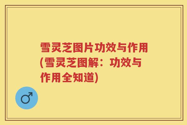 雪灵芝图片功效与作用(雪灵芝图解：功效与作用全知道)