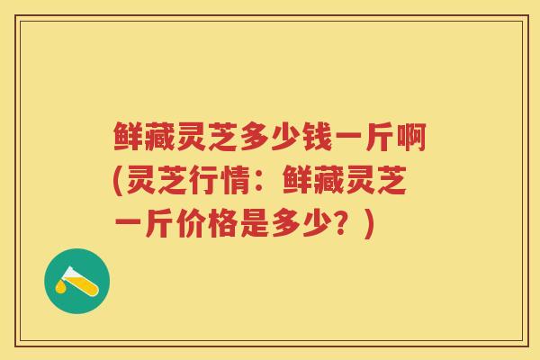 鲜藏灵芝多少钱一斤啊(灵芝行情：鲜藏灵芝一斤价格是多少？)
