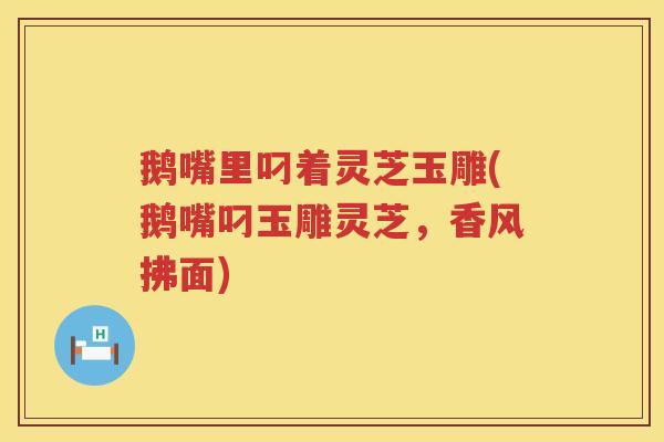 鹅嘴里叼着灵芝玉雕(鹅嘴叼玉雕灵芝,香风拂面) 鹅嘴里叼着灵芝玉雕(鹅嘴叼玉雕灵芝,香风拂面)