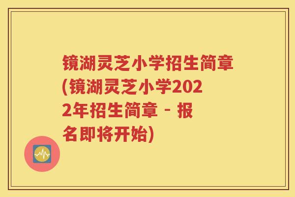 镜湖灵芝小学招生简章(镜湖灵芝小学2022年招生简章 - 报名即将开始)