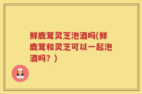 鲜鹿茸灵芝泡酒吗(鲜鹿茸和灵芝可以一起泡酒吗?) 鲜鹿茸灵芝泡酒吗(鲜鹿茸和灵芝可以一起泡酒吗?)
