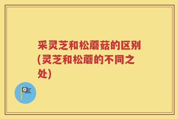 采灵芝和松蘑菇的区别(灵芝和松蘑的不同之处)