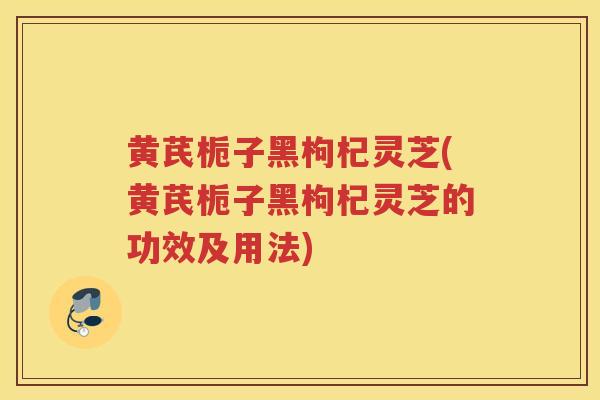 黄芪栀子黑枸杞灵芝(黄芪栀子黑枸杞灵芝的功效及用法)