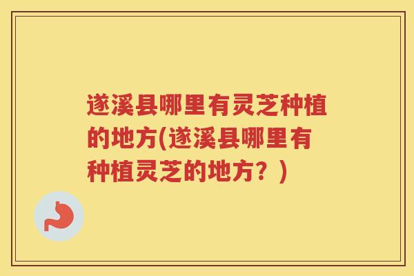 遂溪县哪里有灵芝种植的地方(遂溪县哪里有种植灵芝的地方?) 遂溪县哪里有灵芝种植的地方(遂溪县哪里有种植灵芝的地方?)