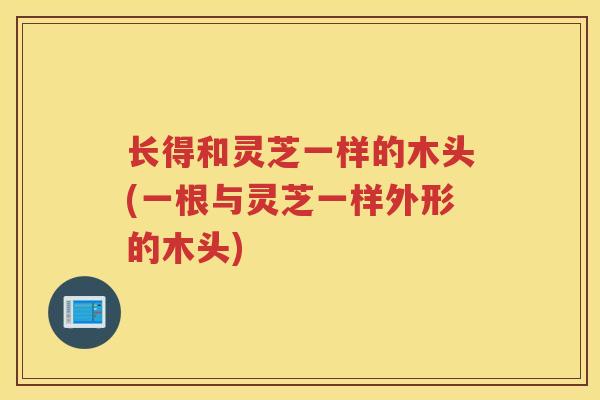 长得和灵芝一样的木头(一根与灵芝一样外形的木头)