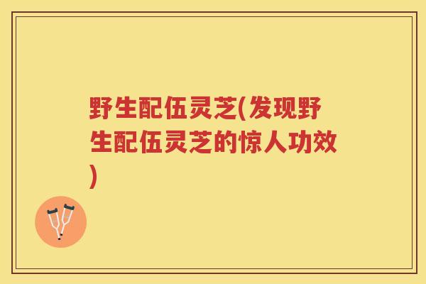 野生配伍灵芝(发现野生配伍灵芝的惊人功效)