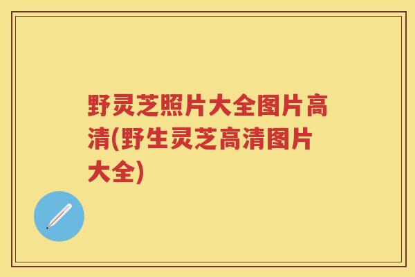 野灵芝照片大全图片高清(野生灵芝高清图片大全)