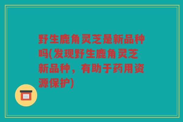 野生鹿角灵芝是新品种吗(发现野生鹿角灵芝新品种，有助于药用资源保护)