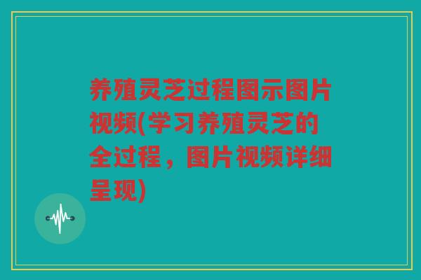 养殖灵芝过程图示图片视频(学习养殖灵芝的全过程，图片视频详细呈现)