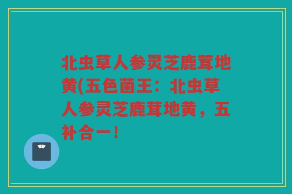 北虫草人参灵芝鹿茸地黄(五色菌王：北虫草人参灵芝鹿茸地黄，五补合一！