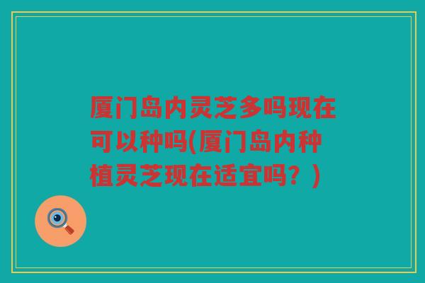 厦门岛内灵芝多吗现在可以种吗(厦门岛内种植灵芝现在适宜吗？)