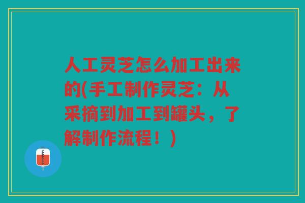 人工灵芝怎么加工出来的(手工制作灵芝：从采摘到加工到罐头，了解制作流程！)