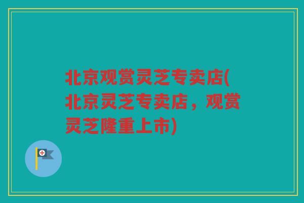 北京观赏灵芝专卖店(北京灵芝专卖店,观赏灵芝隆重上市) 北京观赏灵芝专卖店(北京灵芝专卖店,观赏灵芝隆重上市)