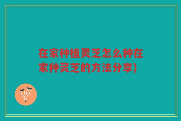 在家种植灵芝怎么种在家种灵芝的方法分享)