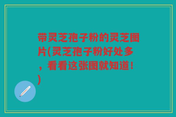 带灵芝孢子粉的灵芝图片(灵芝孢子粉好处多,看看这张图就知道!) 带灵芝孢子粉的灵芝图片(灵芝孢子粉好处多,看看这张图就知道!)