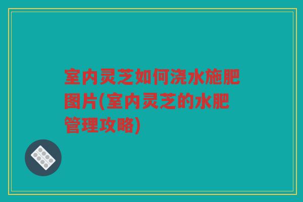 室内灵芝如何浇水施肥图片(室内灵芝的水肥管理攻略)