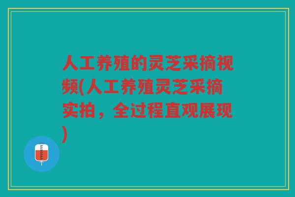 人工养殖的灵芝采摘视频(人工养殖灵芝采摘实拍，全过程直观展现)